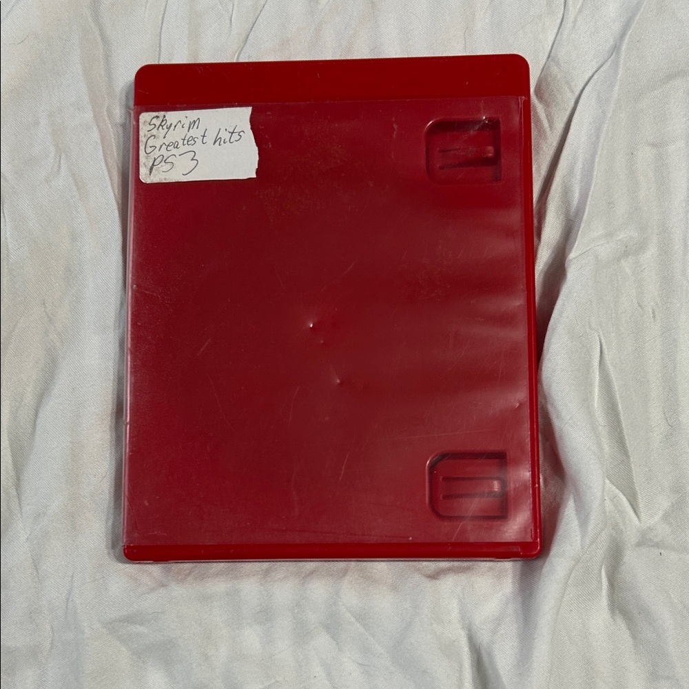 Red PS3 Game Case with Skyrim
